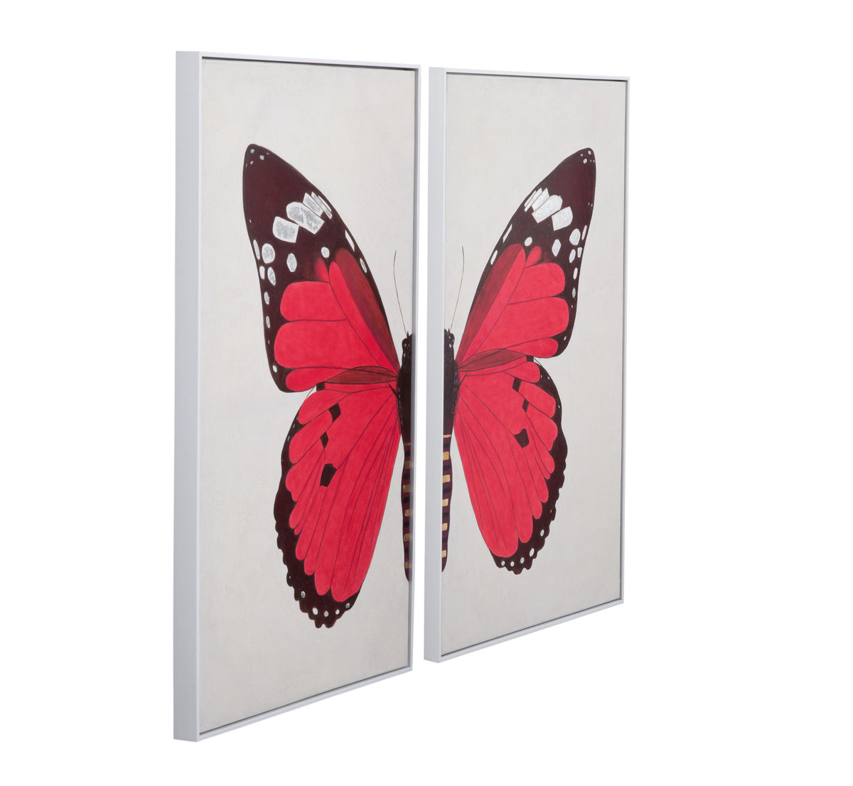 Butterfly Canvas Art (Set of 2) - White