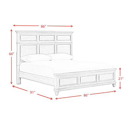 Whit-Ash - Panel Bedroom Set With Door Chest
