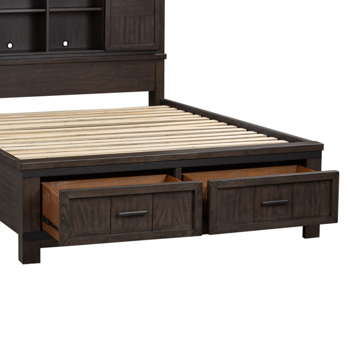 Thornwood Hills - King Storage Footboard - Rock Beaten Brown