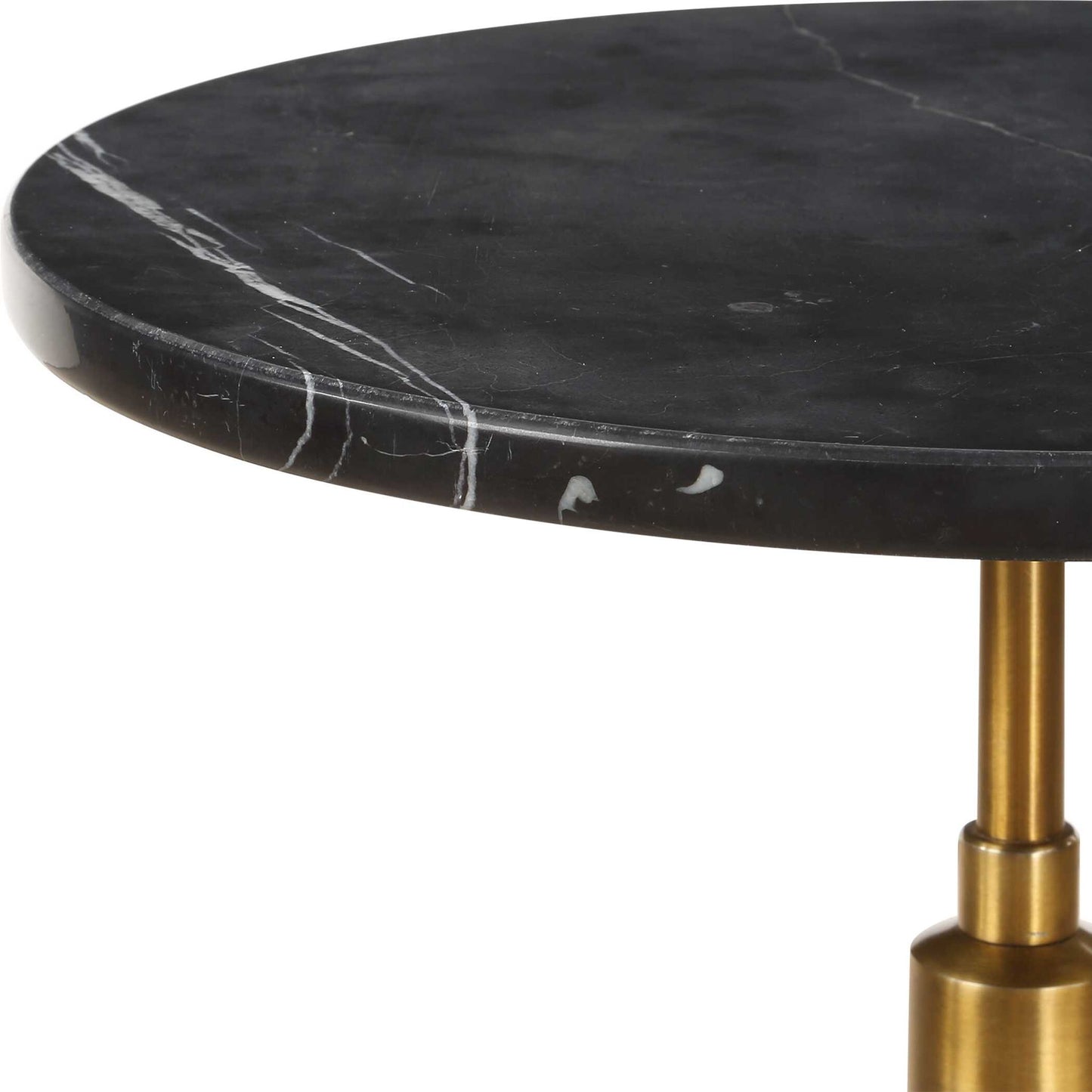Rosston - Marble Accent Table - Black