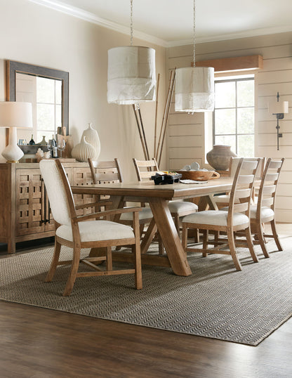 Vineyard Row - Rectangle Dining Table With 2-20" Leaves - Light Brown