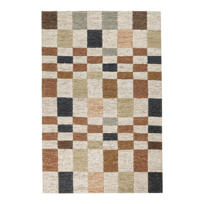 Soumak - 2' x 3' Jute Check Area Rug - Check Natural Multi