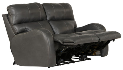 Angelo - Power Reclining Loveseat - Gunmetal