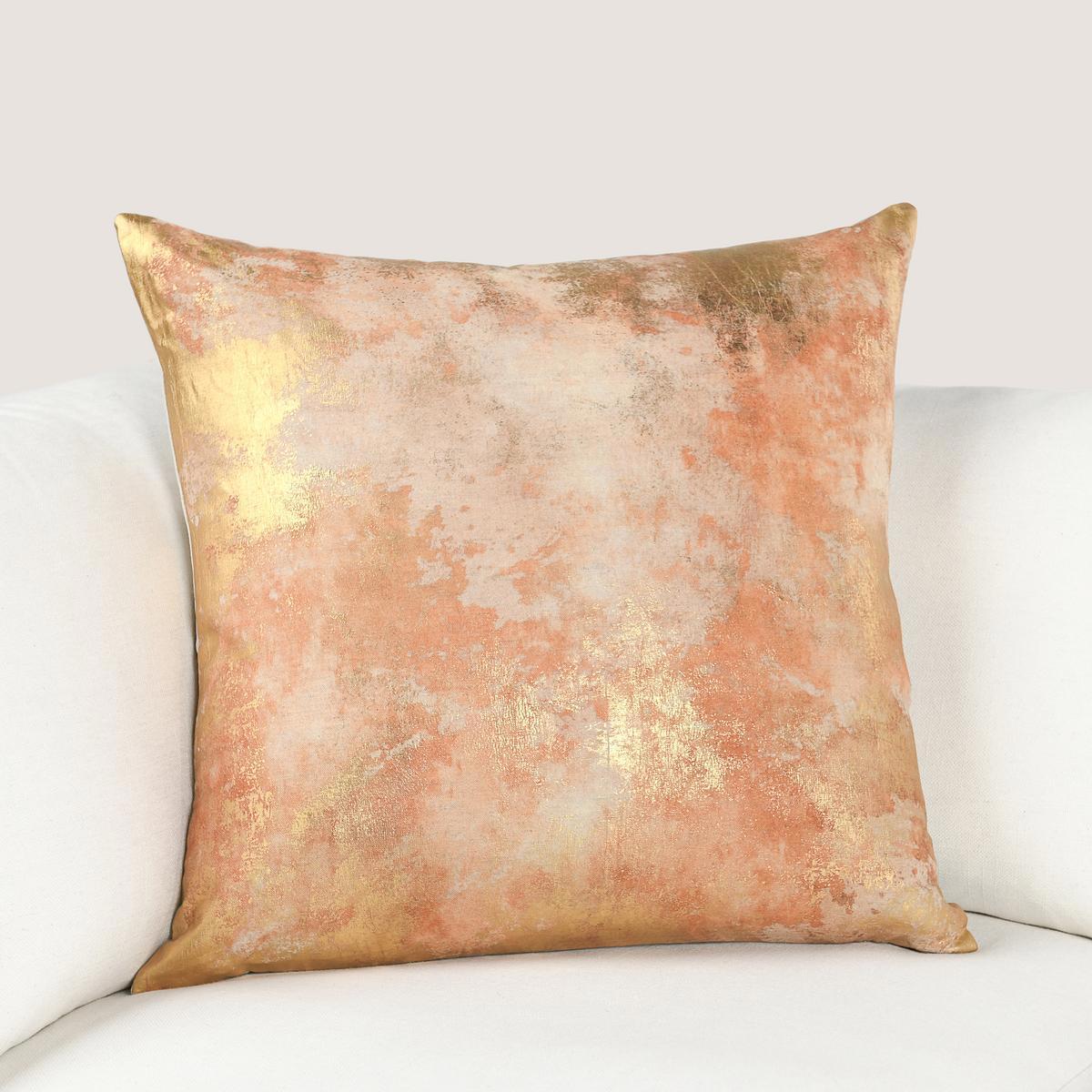 Onara - 22" x 22" Pillow - Burnt Orange / Gold