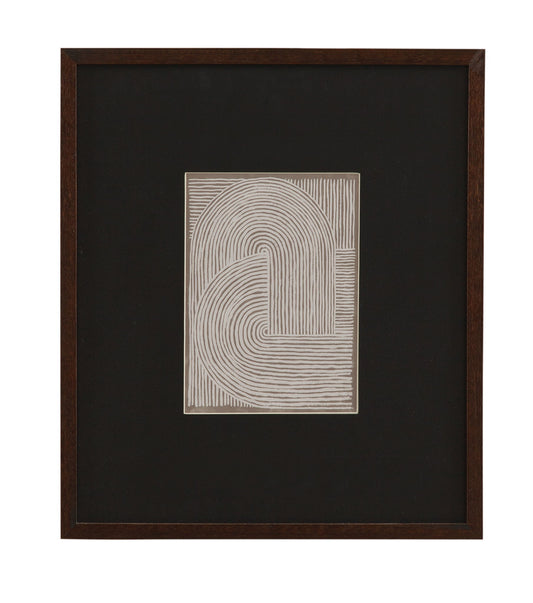 Neutral Strokes IV Framed Print - Black