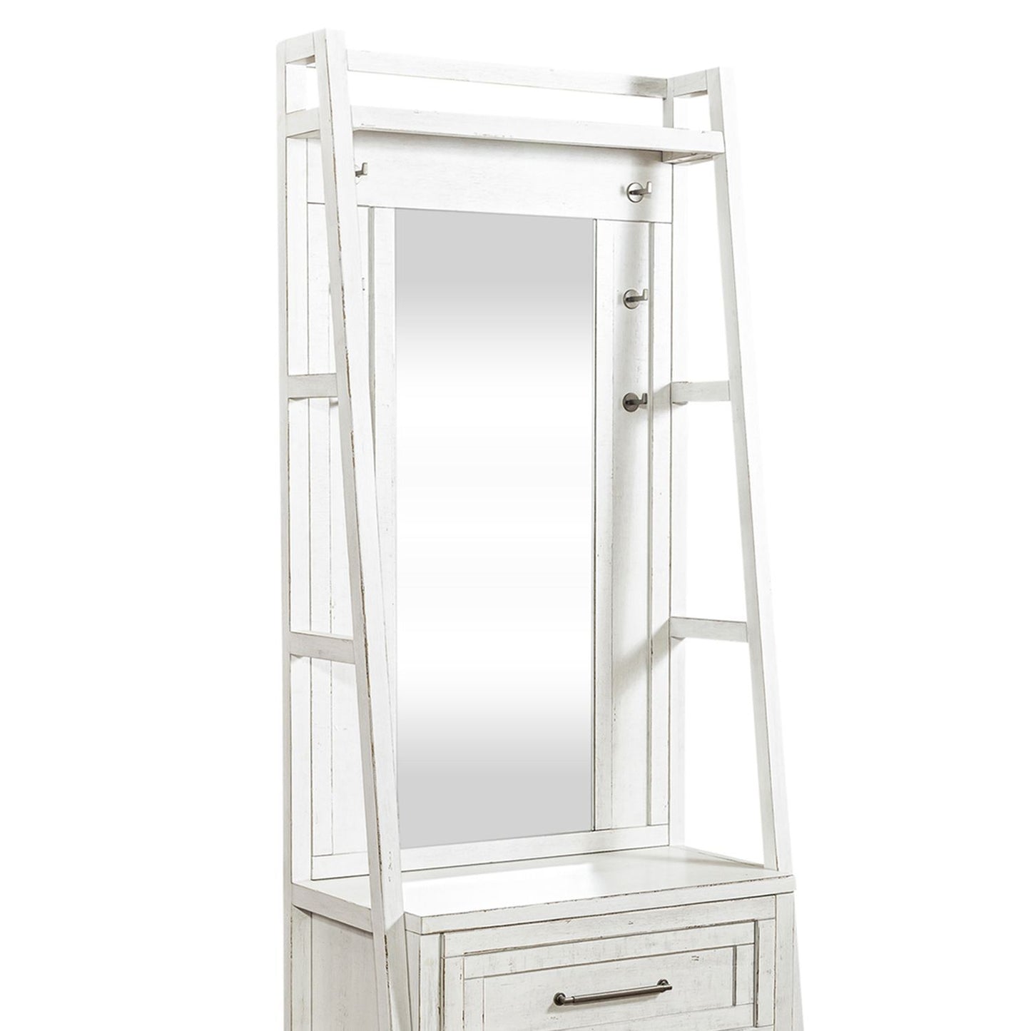 Modern Farmhouse - Hall Tree Top - White