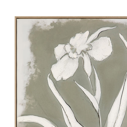 Serene Botanical I Framed Canvas - Beige