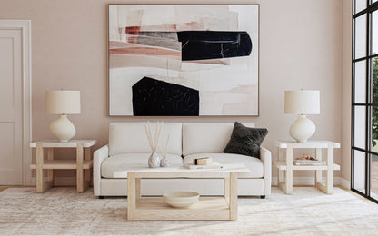 Milano Canvas Art - Beige / Blue