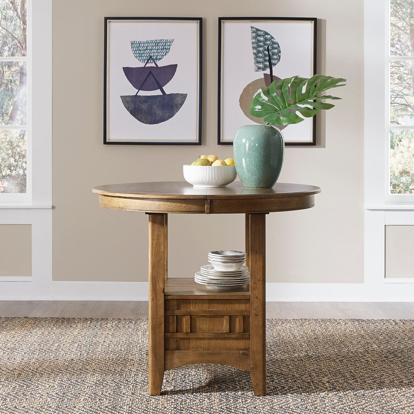 Santa Rosa - Pub Table Base - Antique Honey