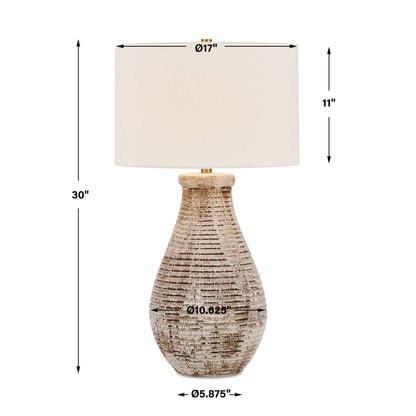 Dorothea - Textured Table Lamp - Brown / Gray