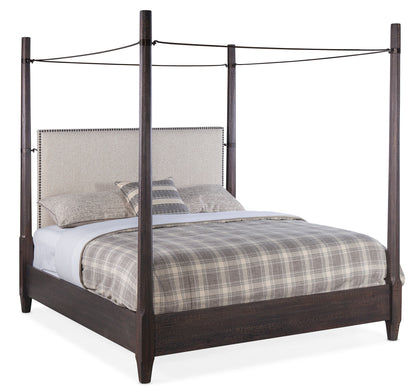 Big Sky - California King Poster Bed With Canopy - Black