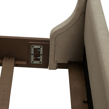 Americana Farmhouse - Queen Upholstered Shelter Footboard - Dusty Taupe