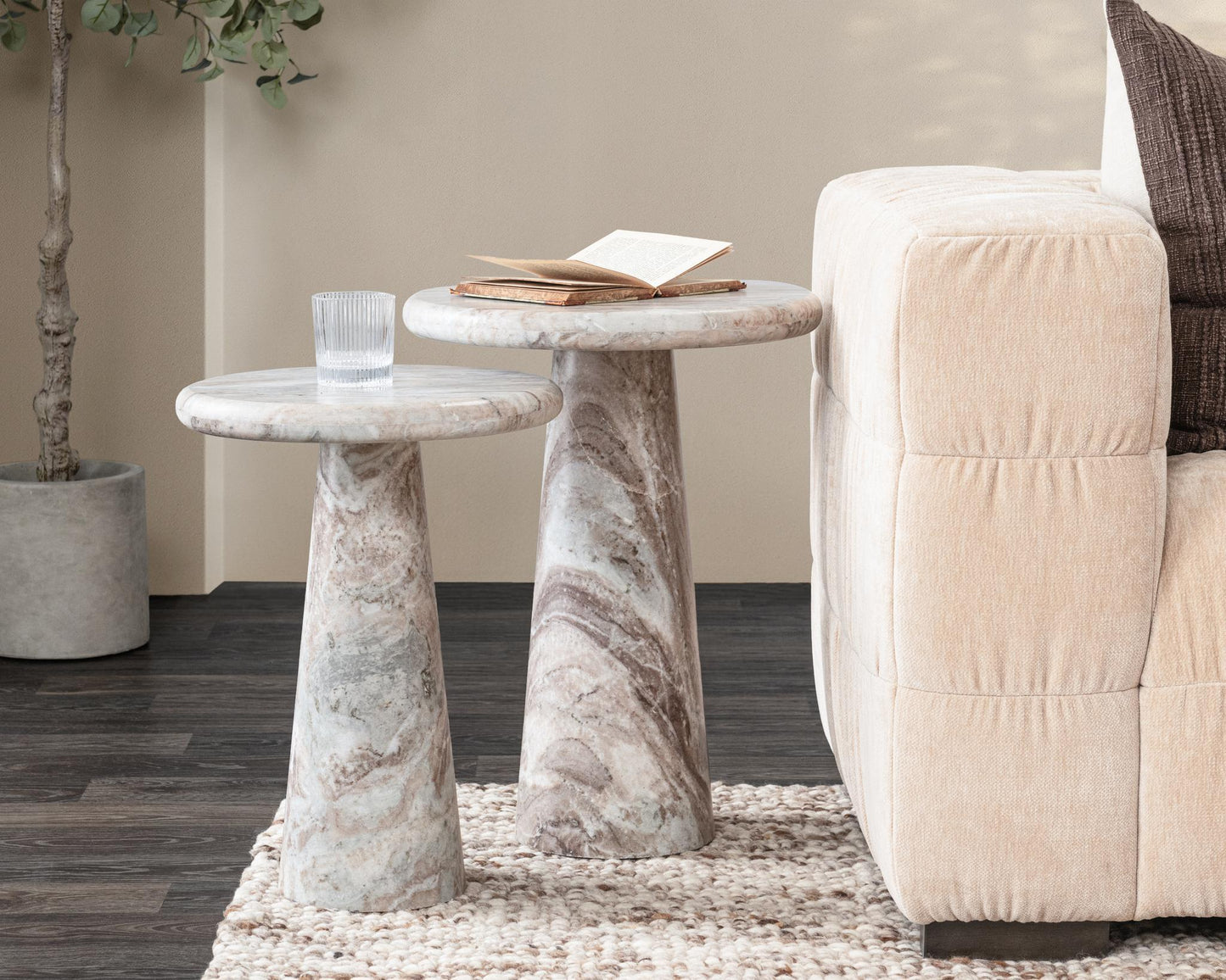 Huxley - Marble Round Accent Table