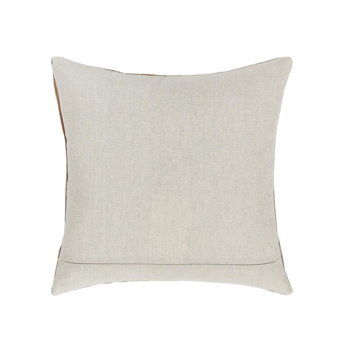 Meru - 20" x 20" Hide Pillow - Tan Multi