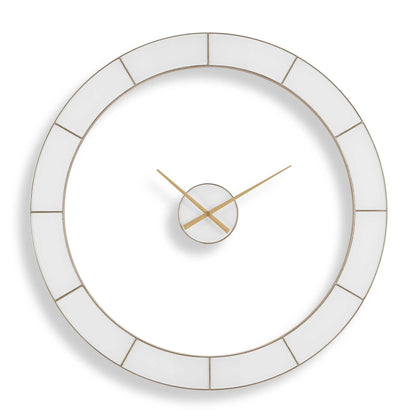 Ivory Halo - Minimalist Wall Clock - Gold / White