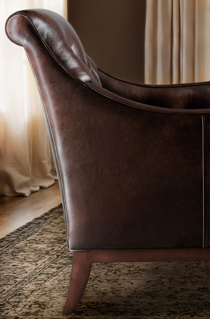 CC - Belvedere Tufted Lounge Chair - Dark Brown