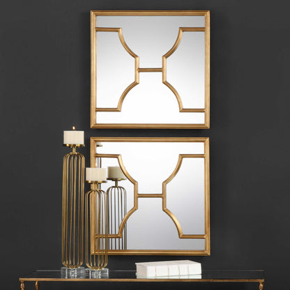 Misa - Square Mirrors (Set of 2) - Gold