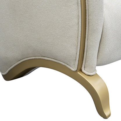 Scotts Square - Loveseat - Cornsilk / Light Champagne