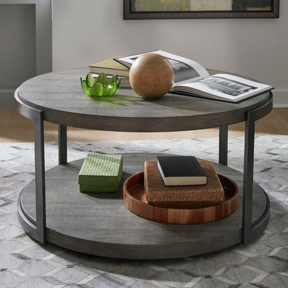 Modern View - Round Cocktail Table Top - Gauntlet Gray