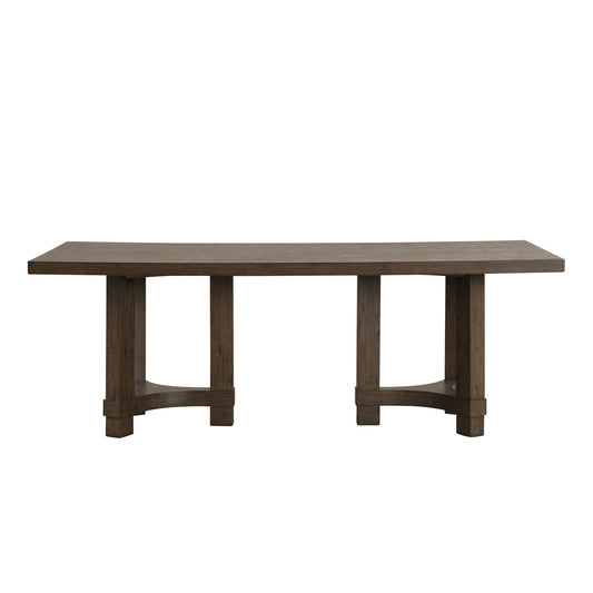 Cityscape - Rectangle Dining Table Top & Base - Dark Brown