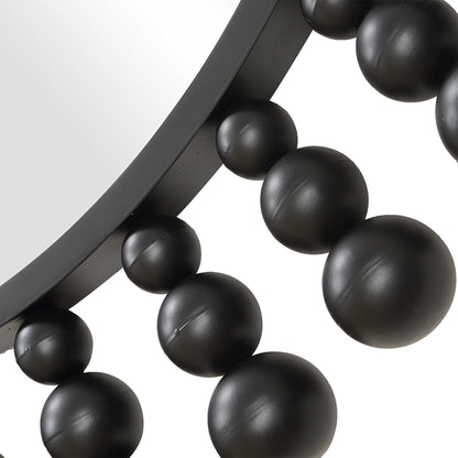 Aziel - Round Mirror - Black