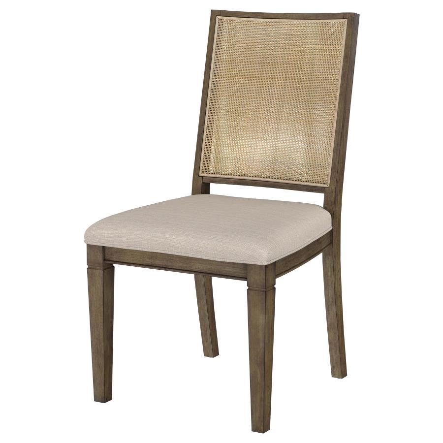 Matisse - Woven Rattan Back Dining Side Chair Brown (Set of 2) - Dark Brown