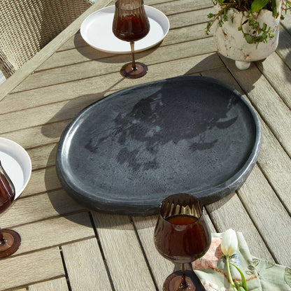 Stoneveil - Indoor-Outdoor Stone Tray - Gray