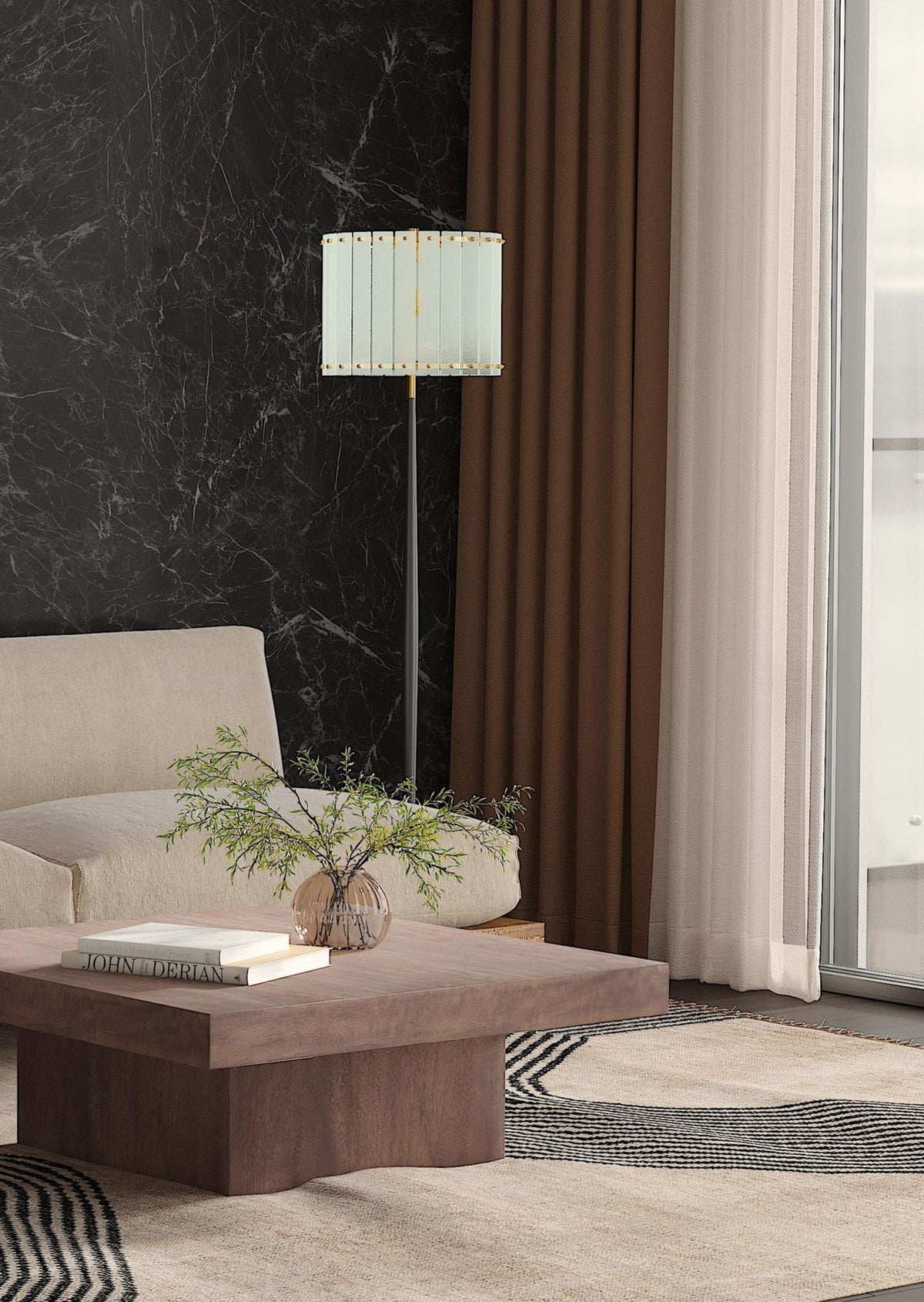 Luca - Floor Lamp - Black / Gold