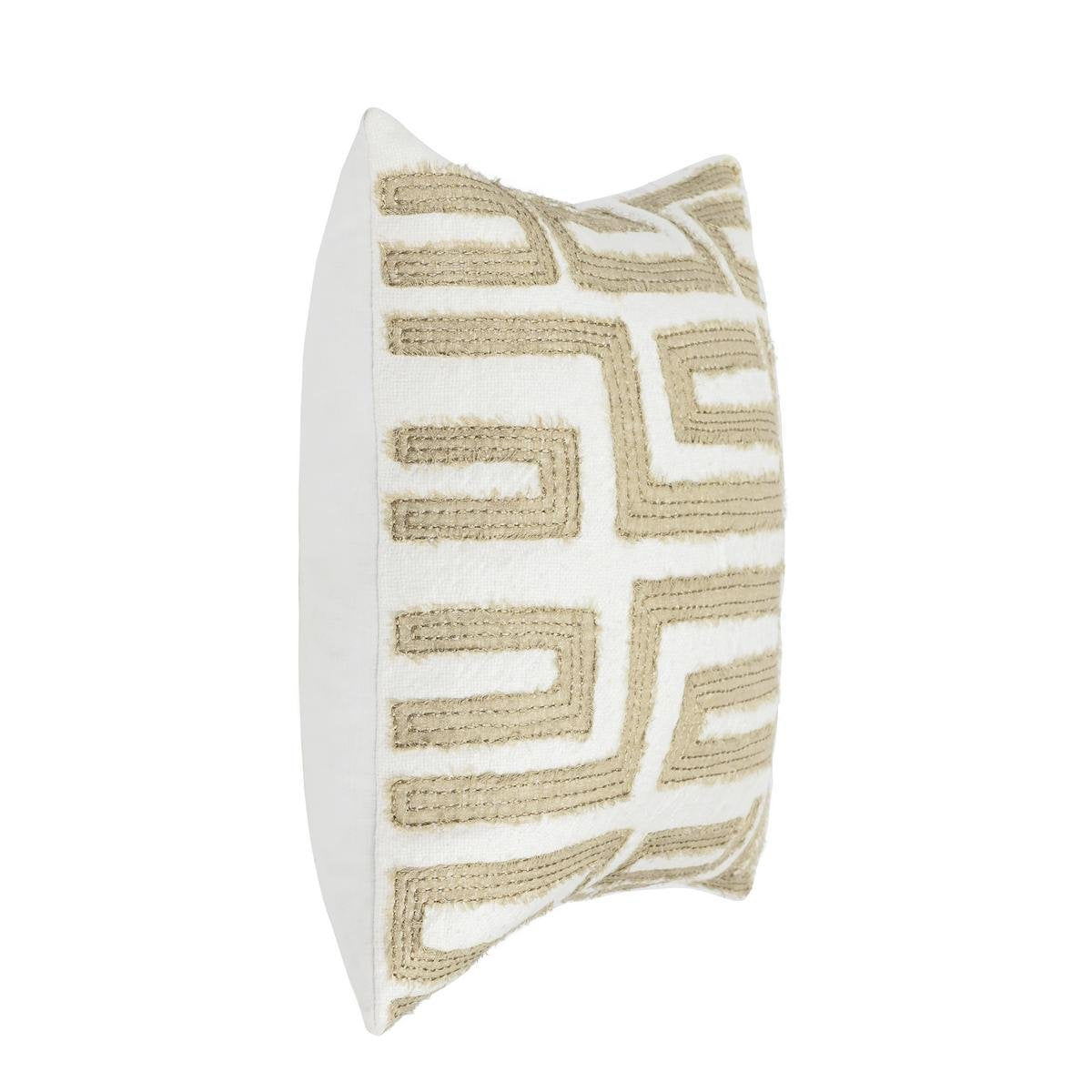 Mateo - 22" x 22" Pillow - Metallic Gold / Ivory