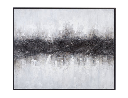 Divided Framed Canvas - Gray / Black