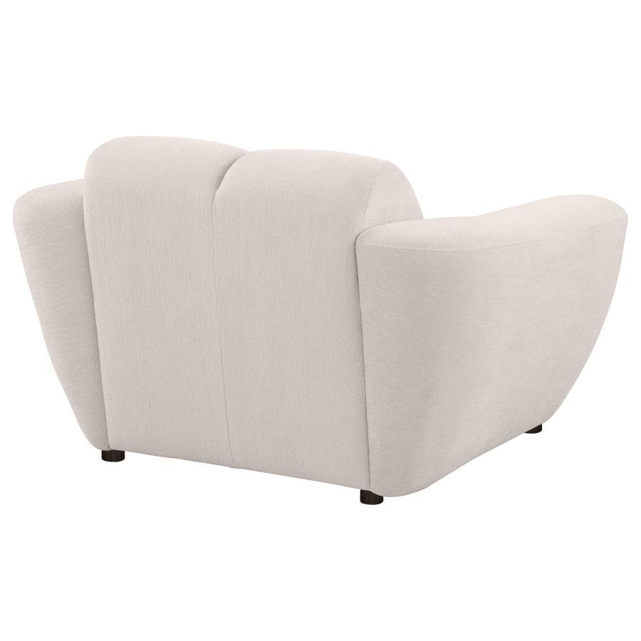 Destino - Chenille Upholstered Splayed Arm Accent Chair - Greige