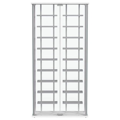 Montara - Tempered Glass Wine Storage LED Curio Cabinet - Chrome