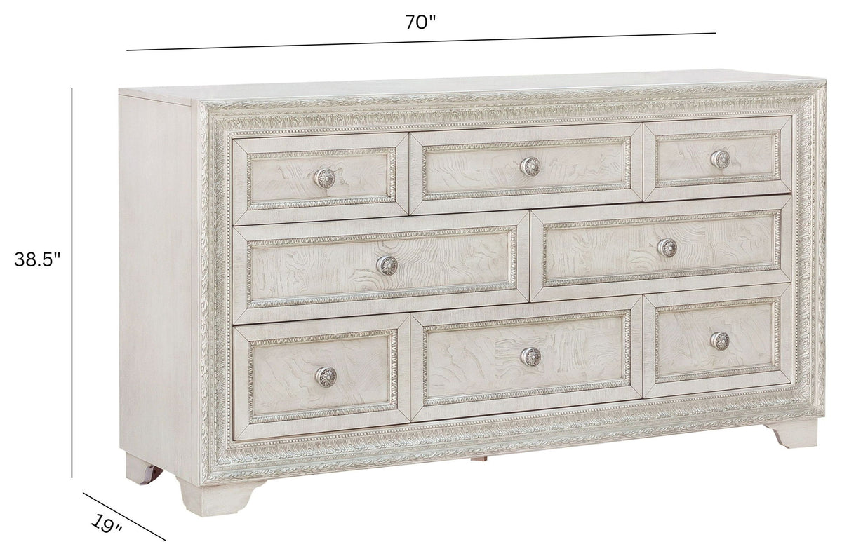 Camila - 8 Drawer Dresser - Creamy White