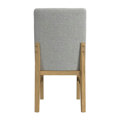 Portland - Square Back Dining Side Chair (Set of 2) - Natural / Gray