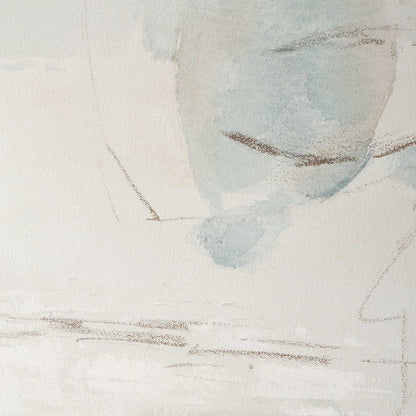 One And Only - Hand Painted Abstract Art - Blue / Brown / Gray / White