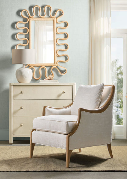 Archives - Raffia Three-Drawer Chest - Beige