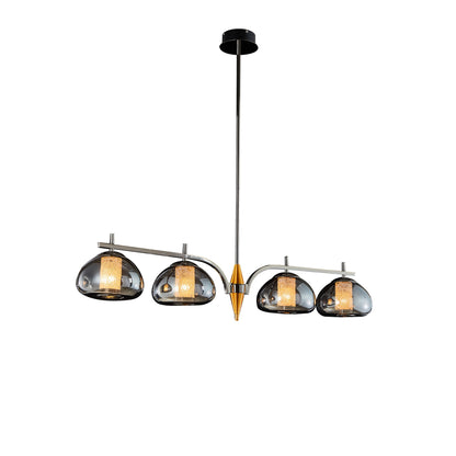 Michael Amini Lighting - Ember 4-Light LED Chandelier - Smoke / Black Pearl