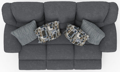 Trifecta - Sofa With 3 Recliners and Drop Down Table