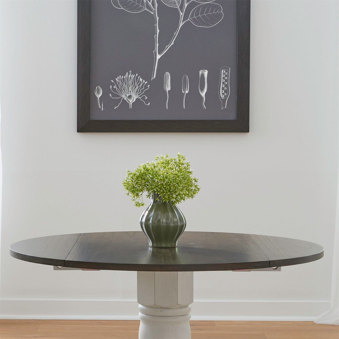 Brook Bay - Drop Leaf Table Top - Textured White / Carbon Gray