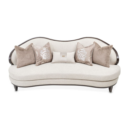 Camellia Field - Chenille Sofa - Linen / Warm Pecan