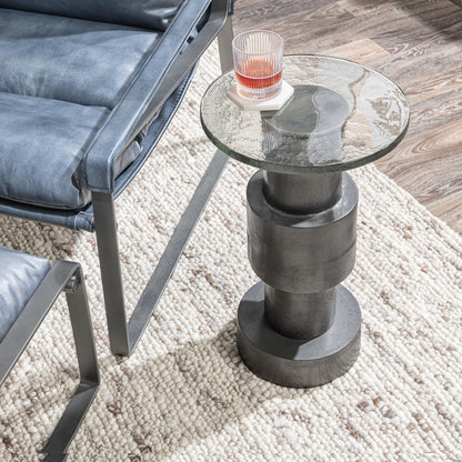 Callen - Round Accent Table - Antique Nickel