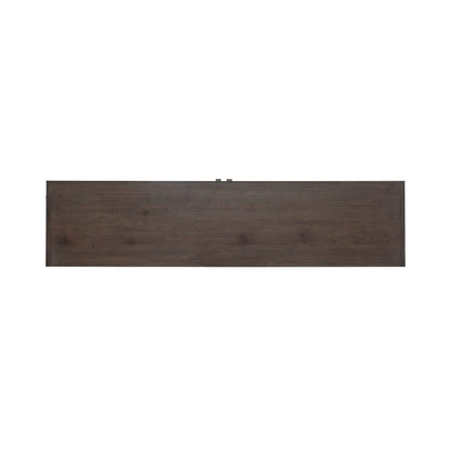 River Place - 75" Entertainment Console - Riverstone White & Tobacco