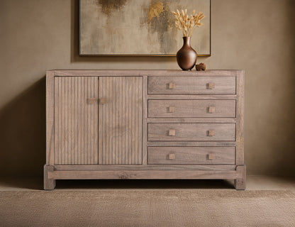 Atenas - Console With 4 Drawer And 2 Doors - Brown