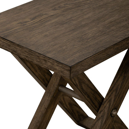 Crossroads - Chair Side Table - Dark Brown