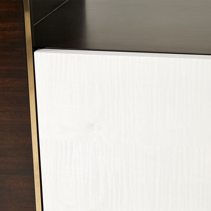 Belmont Place - Media Cabinet - White / Dark Brown
