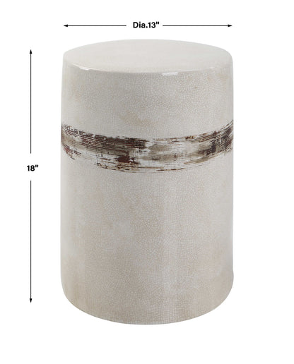 Comanche - White Ceramic Garden Stool