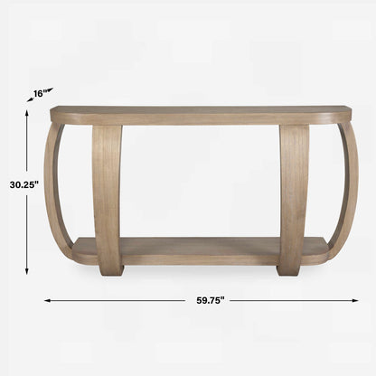 Adona - Wood Console Table - Light Brown