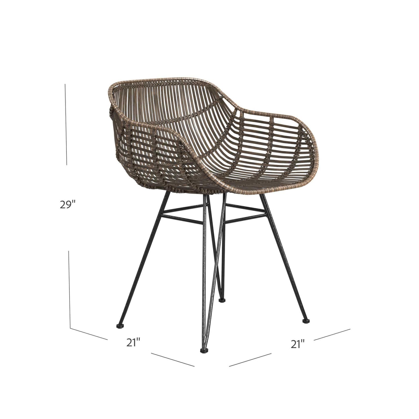 Ryanne - Arm Chair - Brown