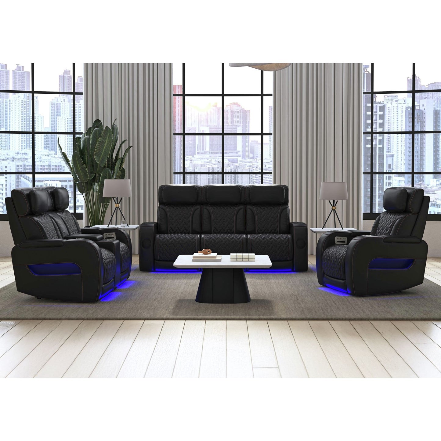 Prime Time - P3 Recliner With LED And Wireless Charger Pocket