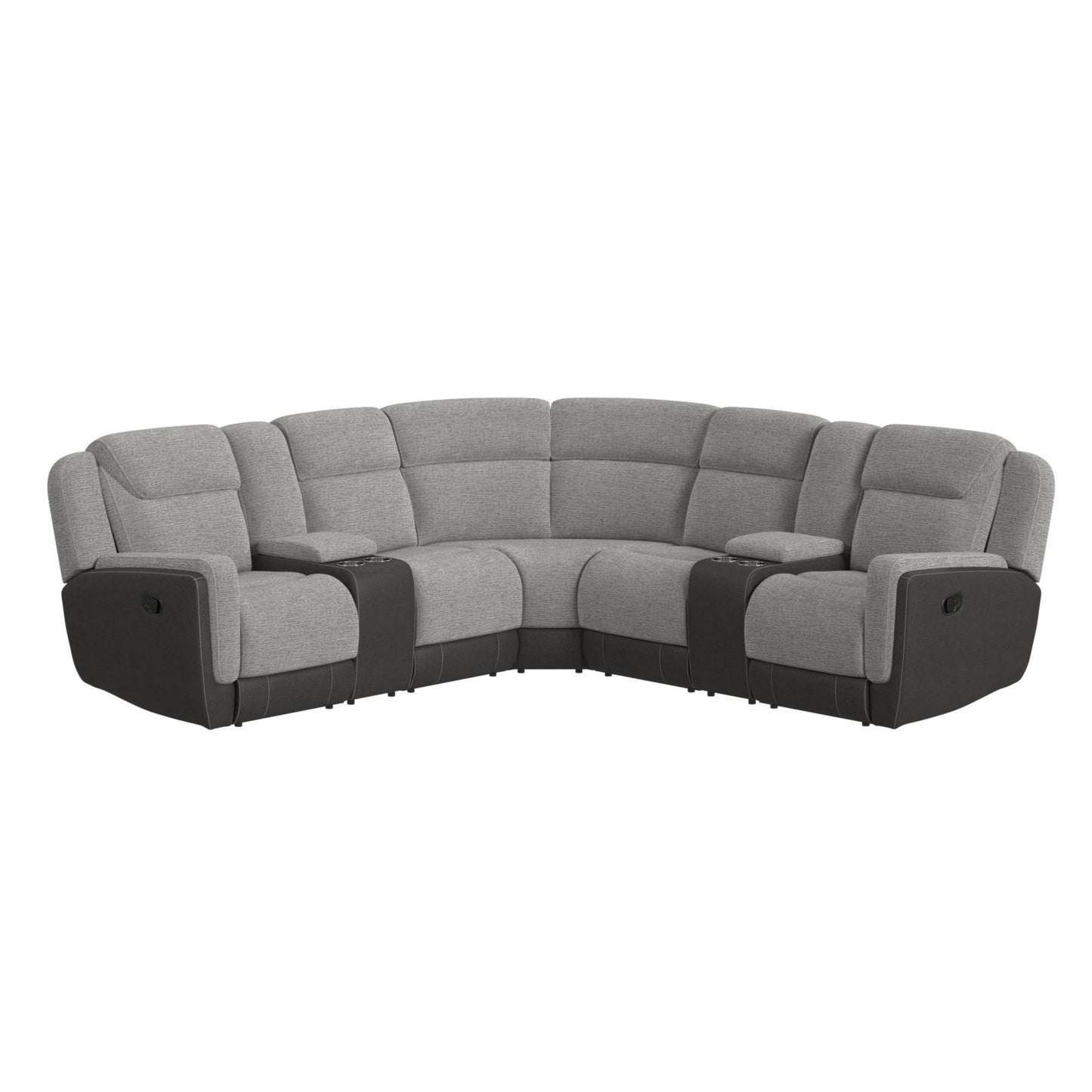 Hornet - 3 Piece Sectional Set With Console And 2 Recliners